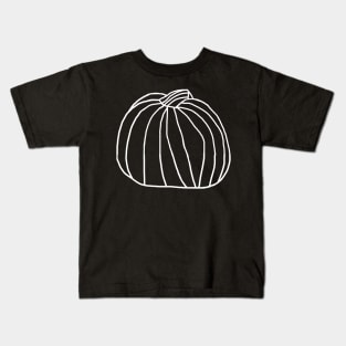 Minimal Line Drawing One Big Pumpkin Kids T-Shirt